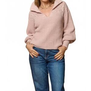 NEW CECILIA PRADO mariana pullover sweater in light rose
